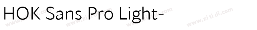 HOK Sans Pro Light字体转换